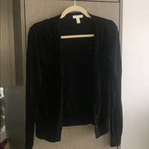 Basic black H&M cardigan
